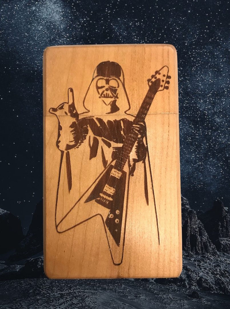 Image of a greenfoxx dugout Darth Vader with Flying V